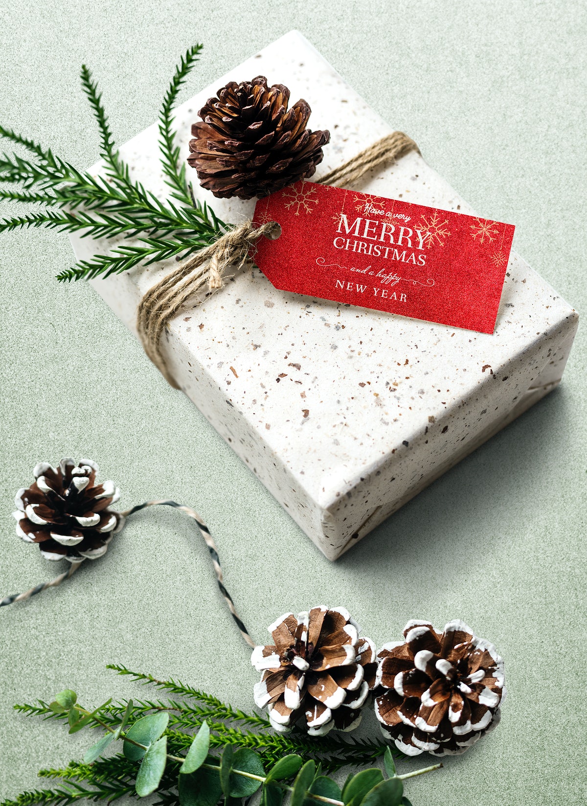 Free Christmas Holiday Greeting Design Mockup