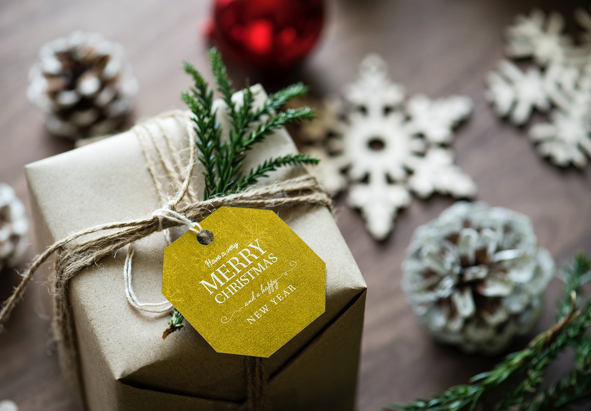 Free Christmas Holiday Greeting Design Mockup