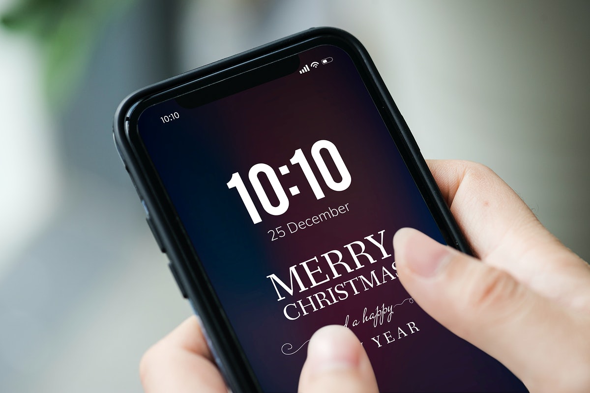 Free Christmas Holiday Greeting Design Mockup