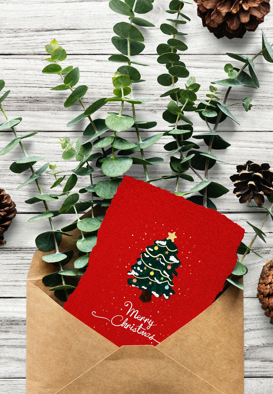 Free Christmas Holiday Greeting Design Mockup