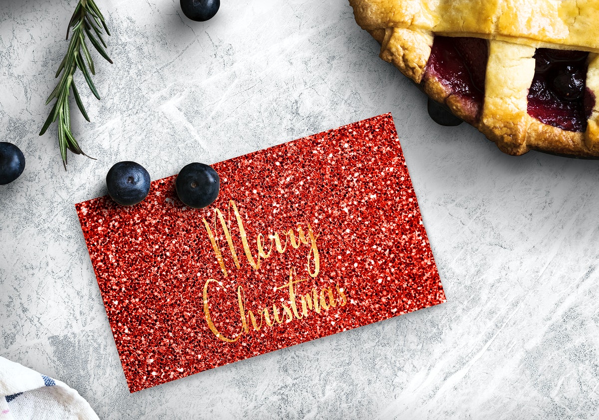 Free Christmas Holiday Greeting Design Mockup