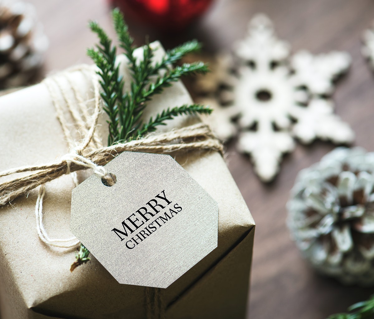 Free Christmas Holiday Greeting Design Mockup