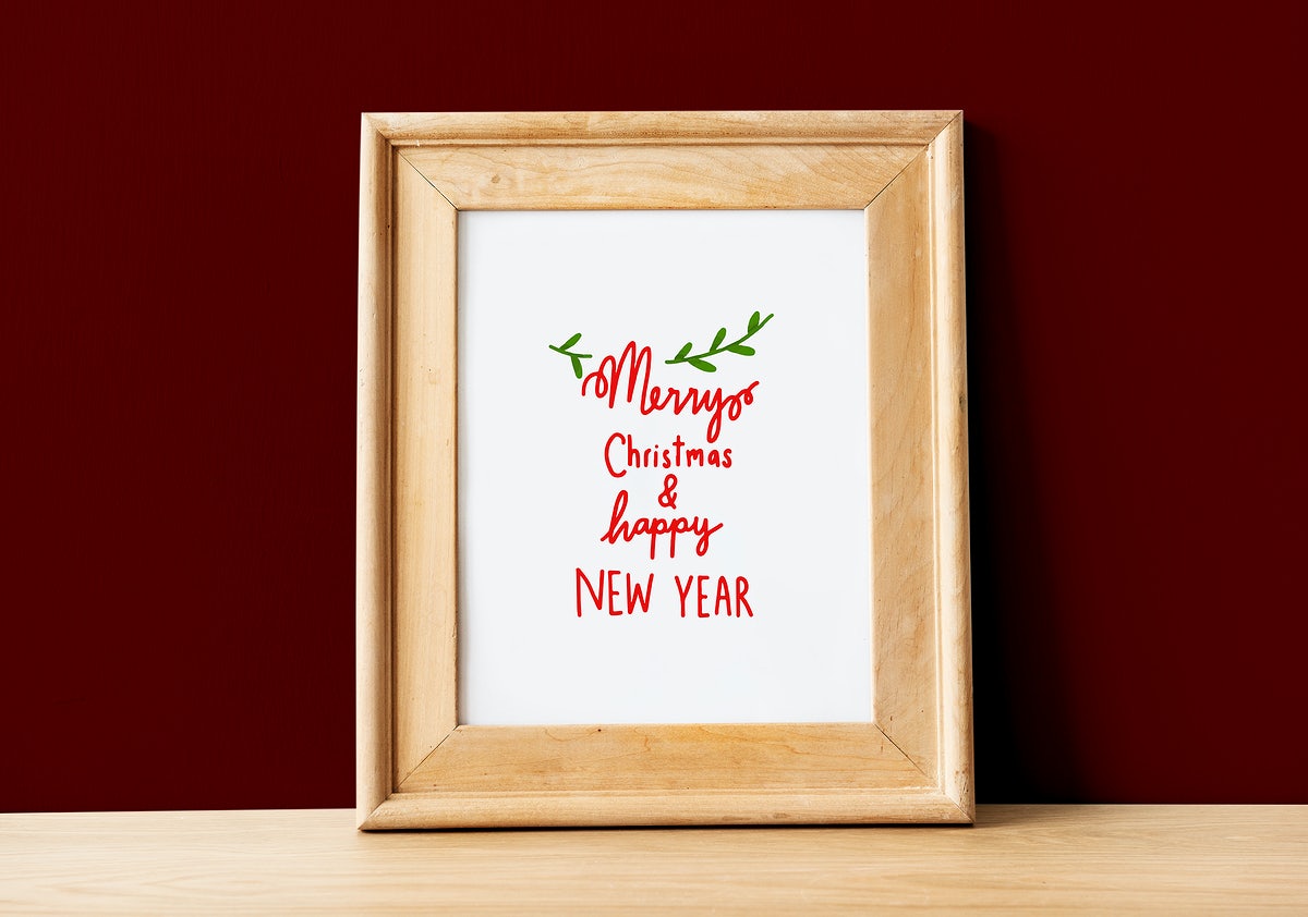 Free Christmas Holiday Greeting Design Mockup