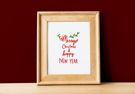 Free Christmas Holiday Greeting Design Mockup