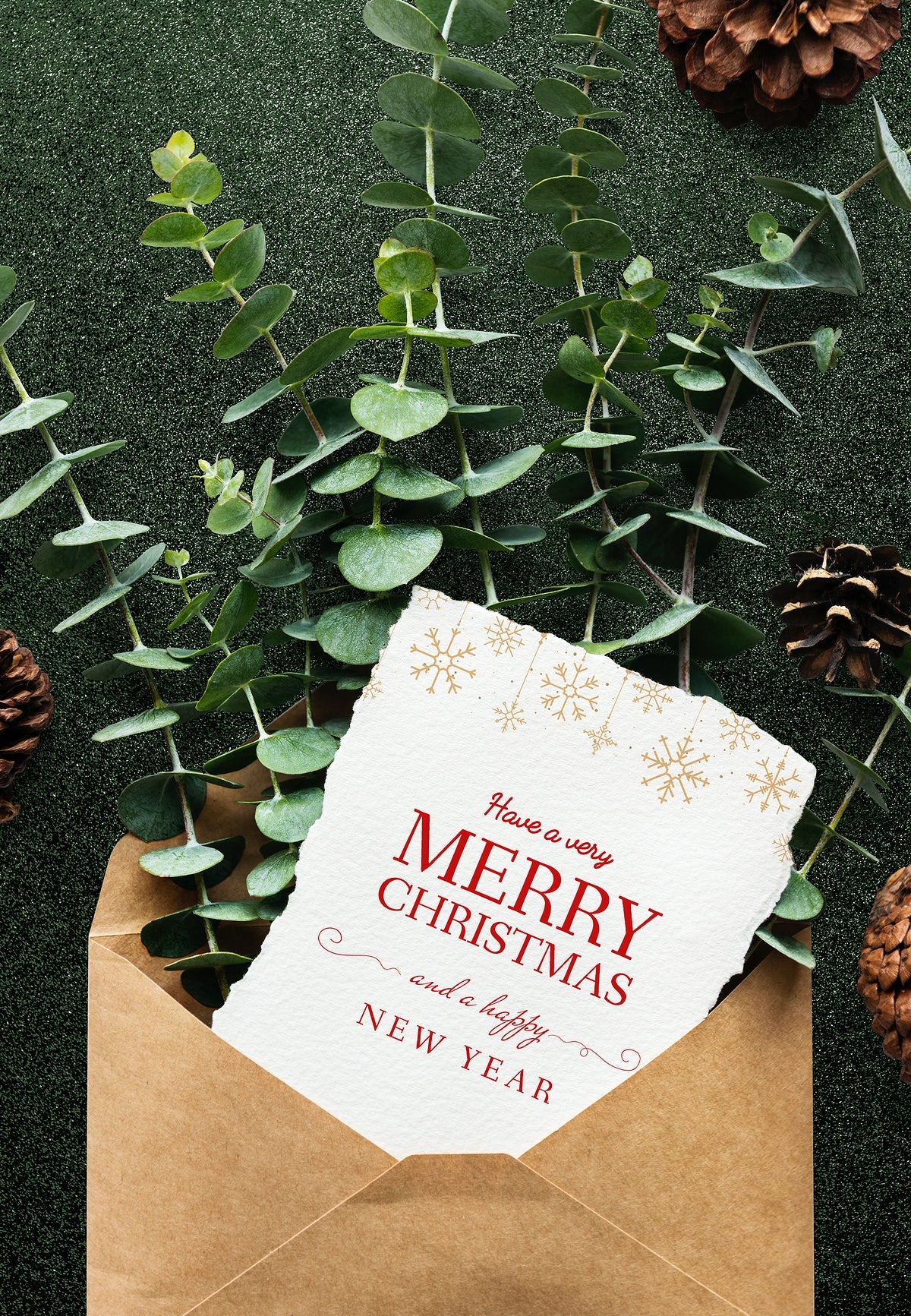 Free Christmas Holiday Greeting Design Mockup