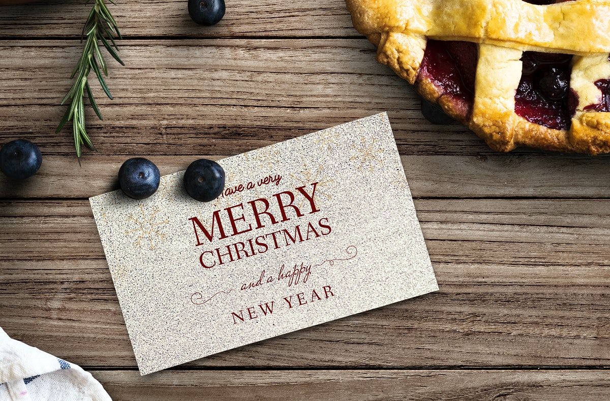 Free Christmas Holiday Greeting Design Mockup