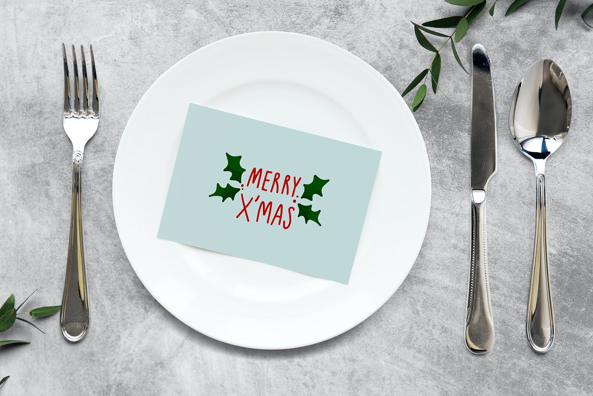 Free Christmas Holiday Greeting Design Mockup