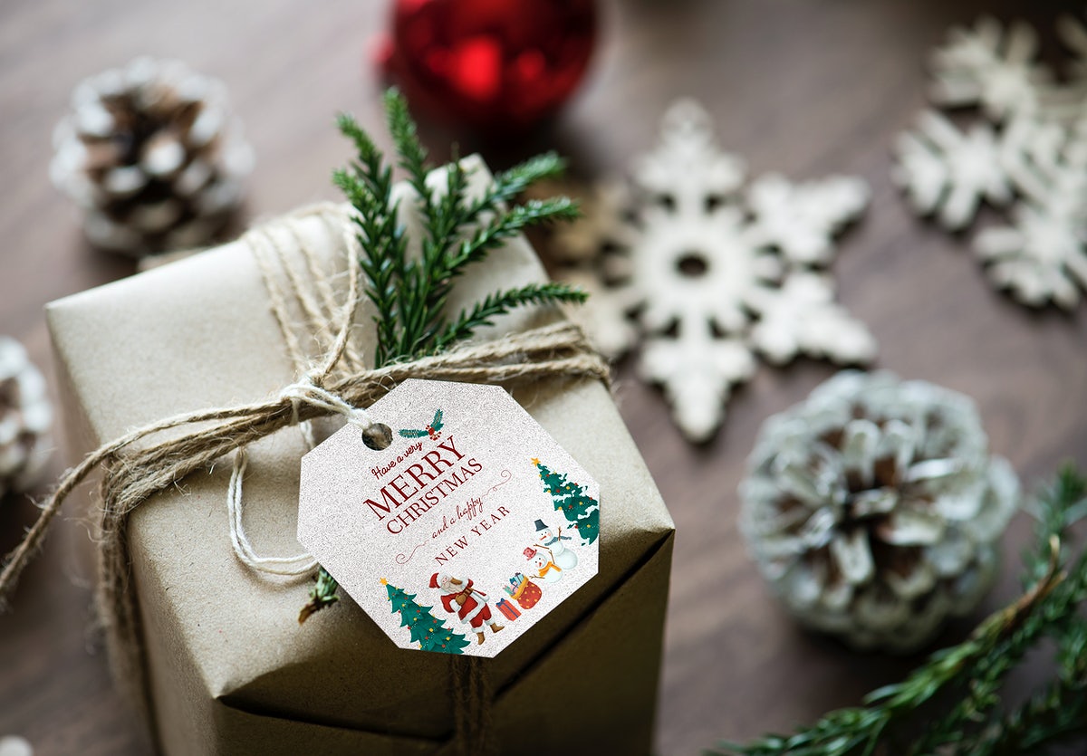 Free Christmas Holiday Greeting Design Mockup