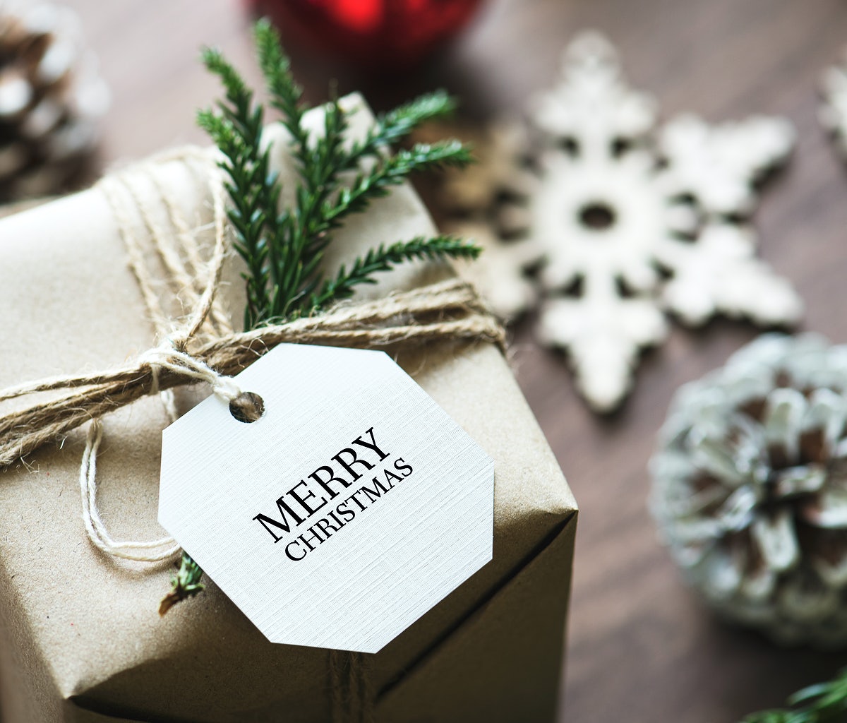 Free Christmas Holiday Greeting Design Mockup