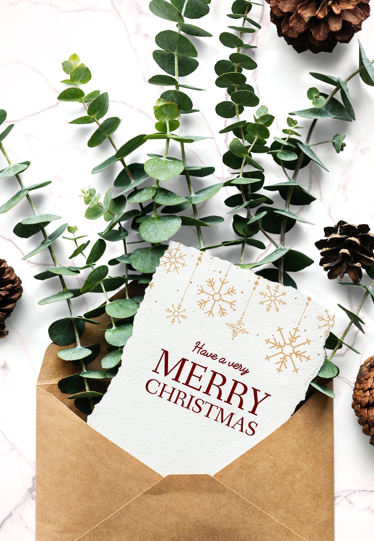 Free Christmas Holiday Greeting Design Mockup