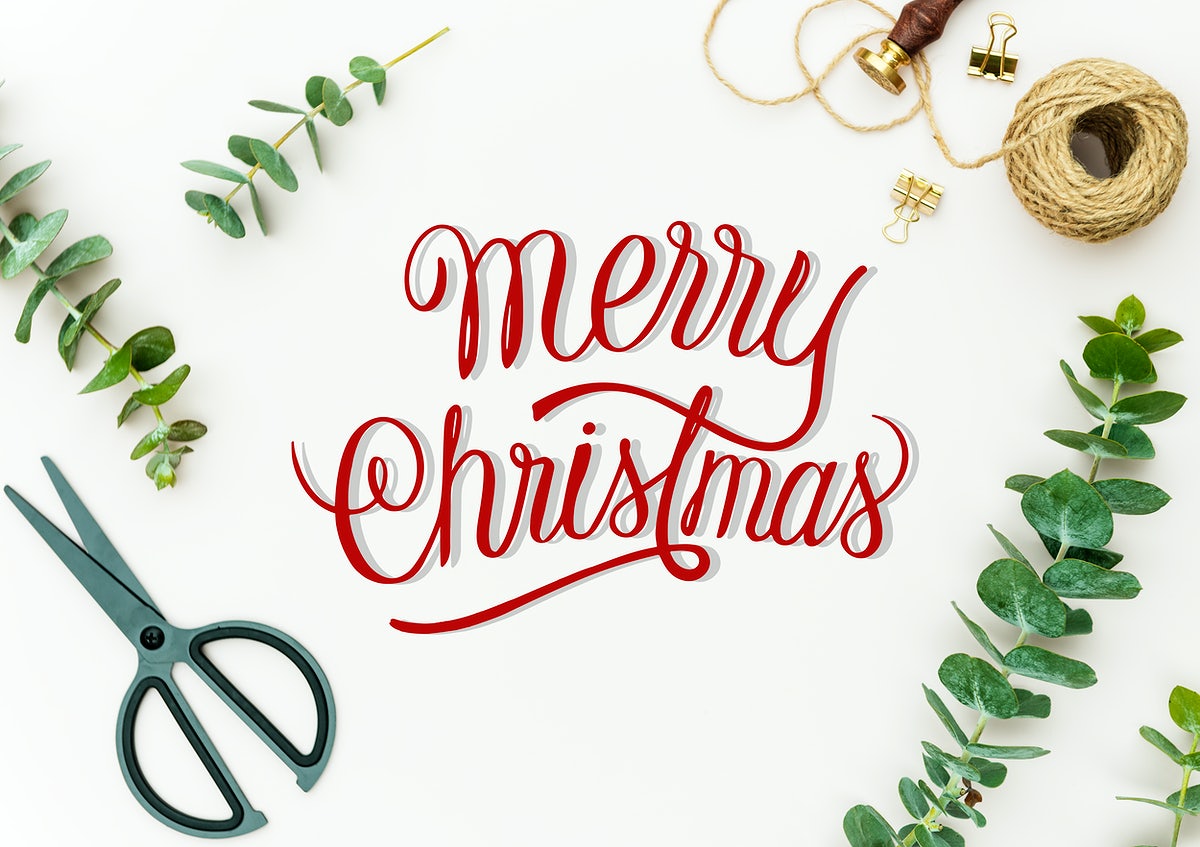 Free Christmas Holiday Greeting Design Mockup