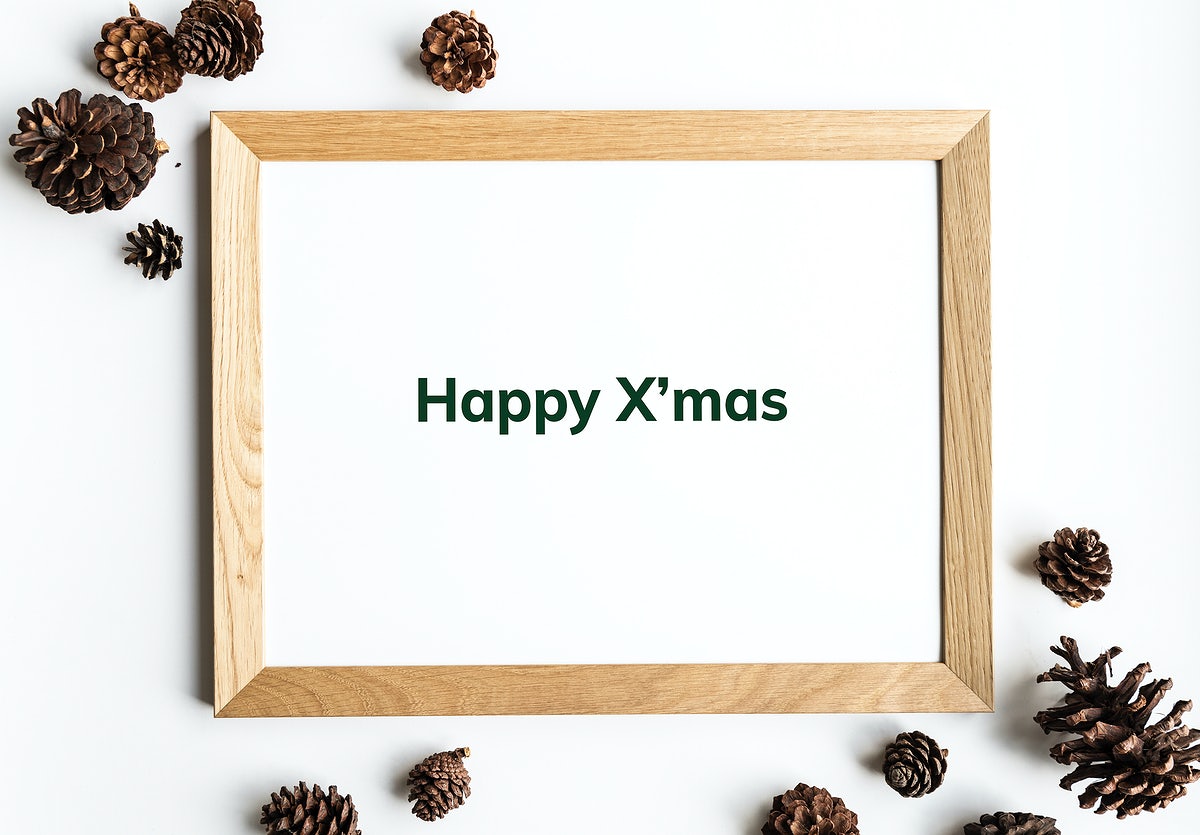 Free Christmas Holiday Greeting Design Mockup