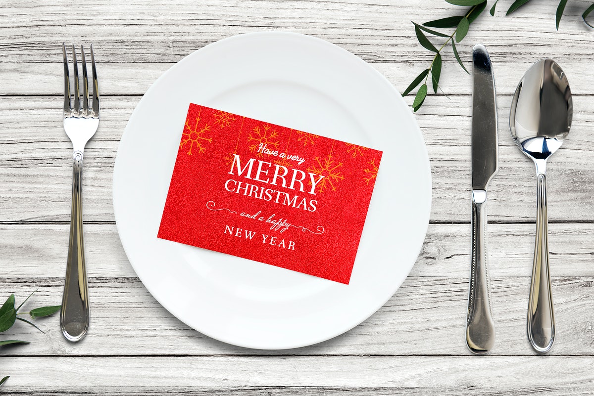 Free Christmas Holiday Greeting Design Mockup