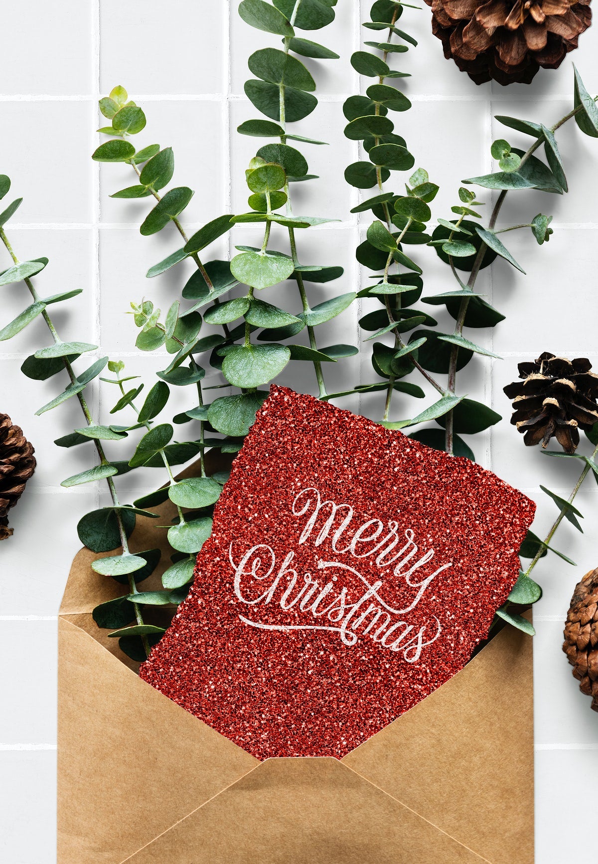 Free Christmas Holiday Greeting Design Mockup