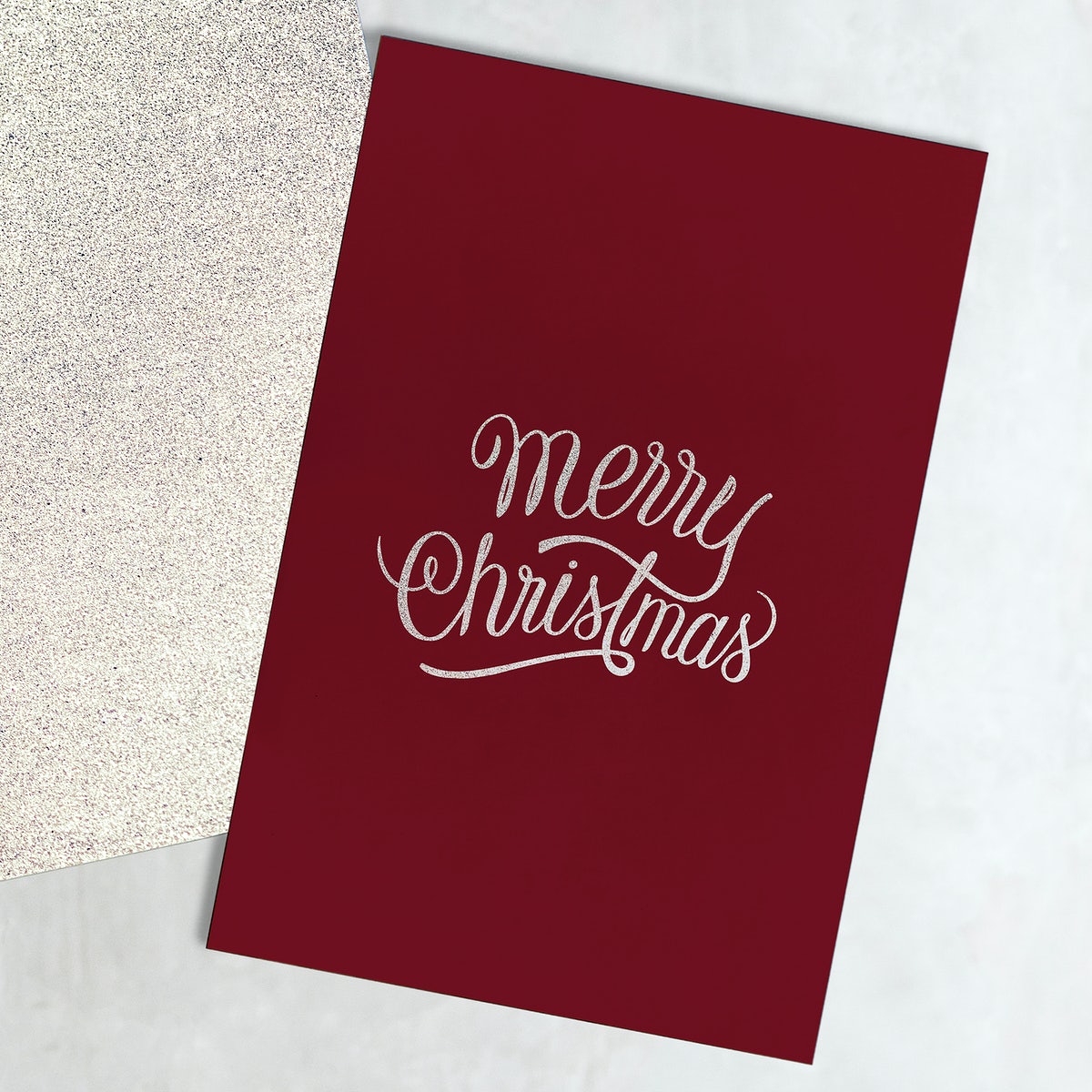 Free Christmas Holiday Greeting Design Mockup