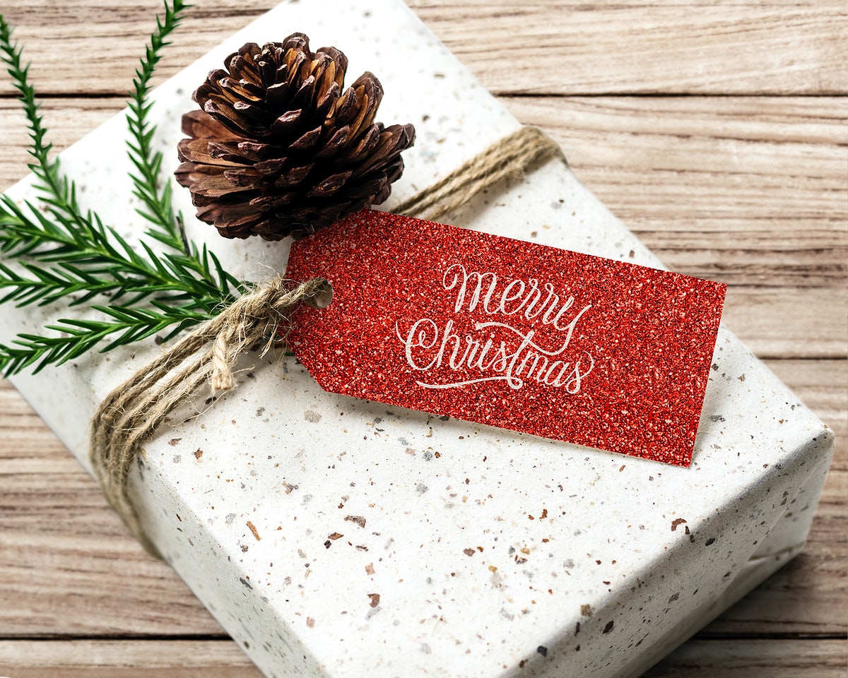 Free Christmas Holiday Greeting Design Mockup