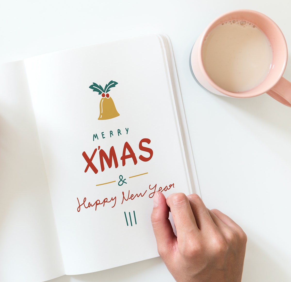 Free Christmas Holiday Greeting Design Mockup