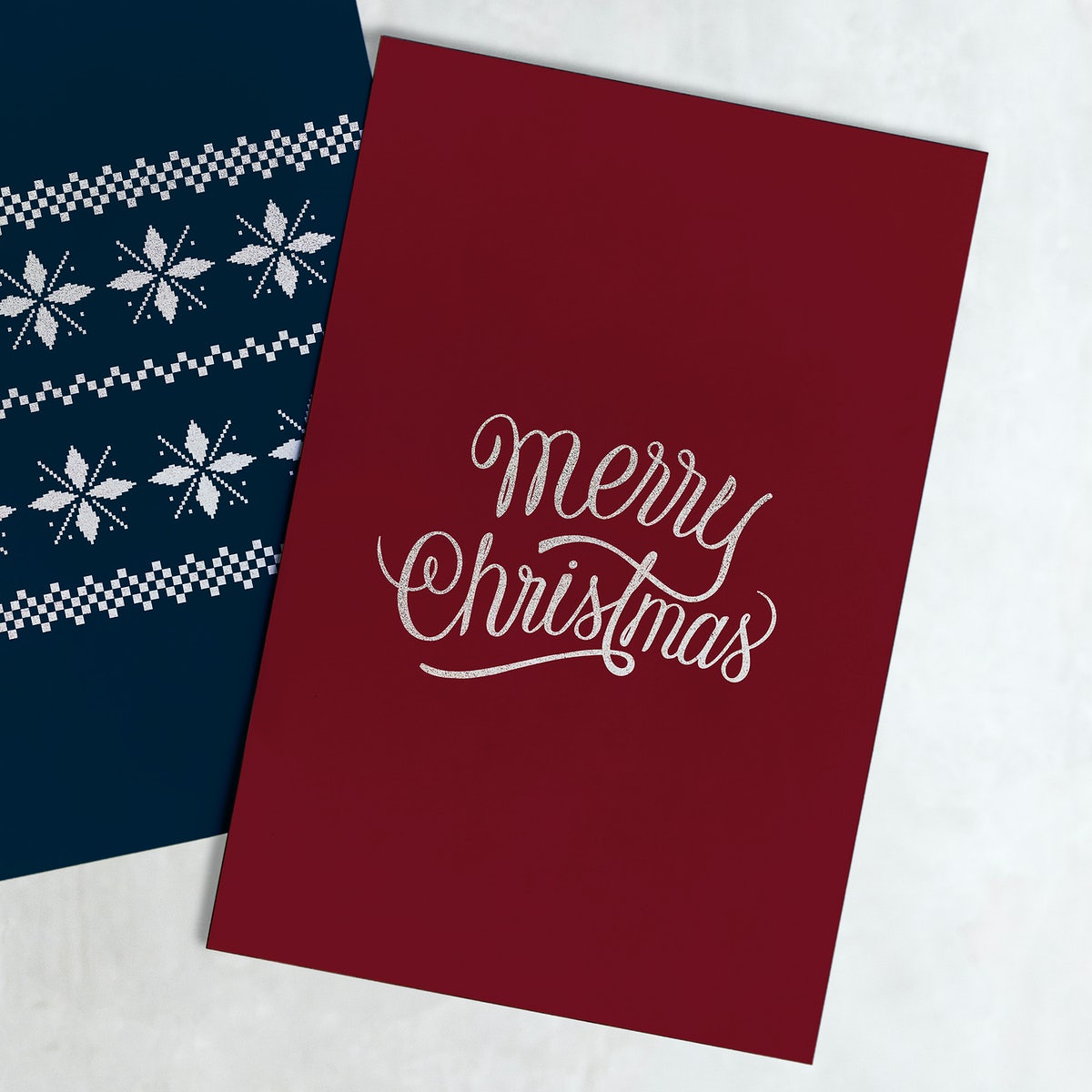 Free Christmas Holiday Greeting Design Mockup