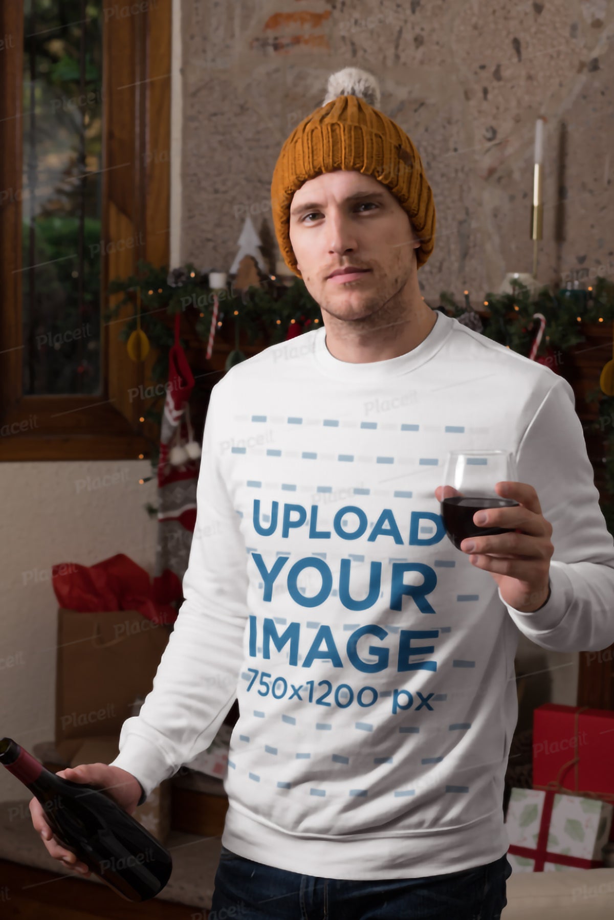 Free Christmas Jumper Mockup