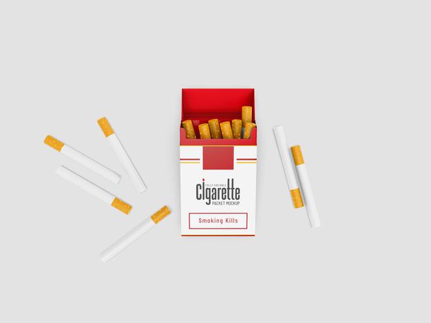 Free Cigarette Packet Mockup Psd