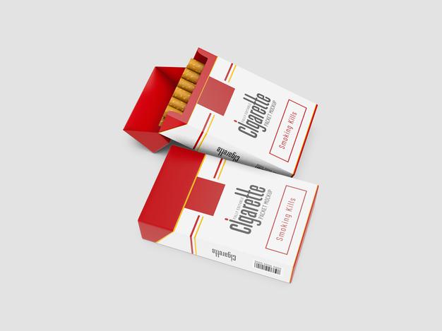 Free Cigarette Packet Mockup Psd