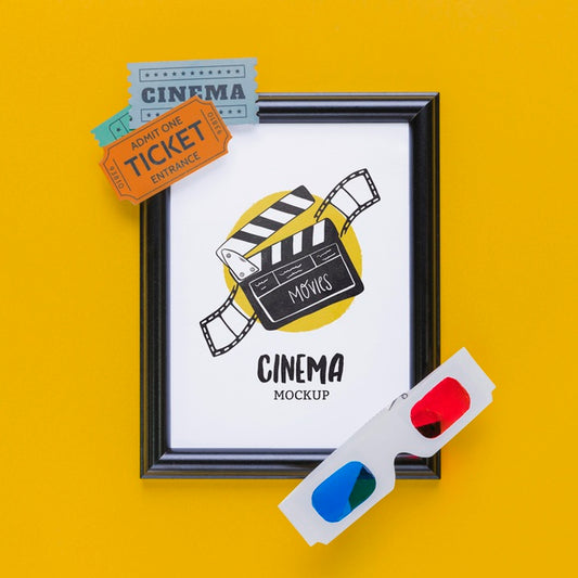 Free Cinema Concept With Tickets Psd