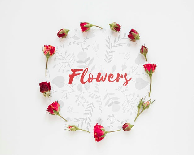 Free Circle Shape Of Flowers Psd