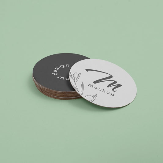 Free Circle Shaped Tag Price Mockup Psd