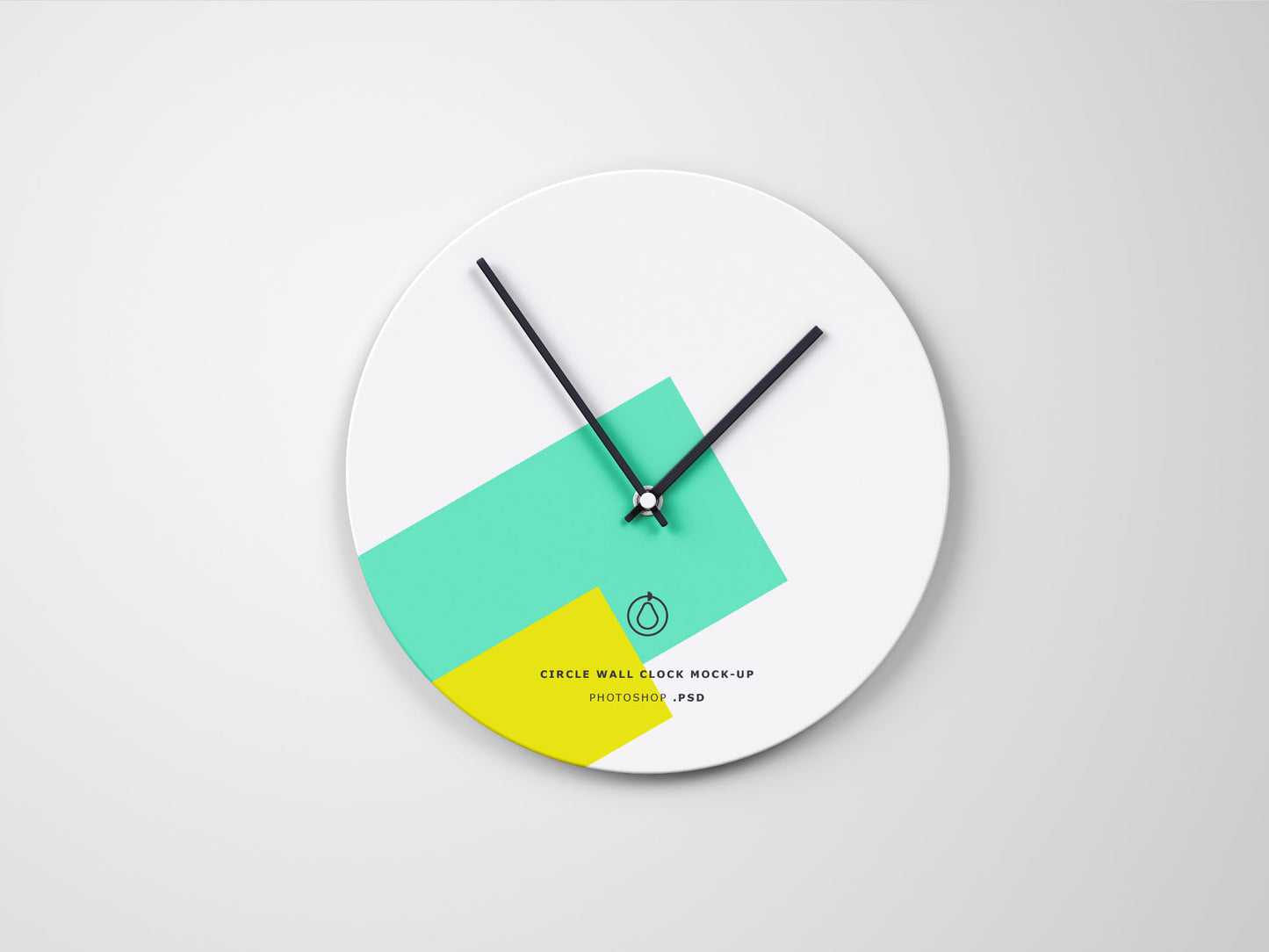 Free Circle Wall Clock Mockup