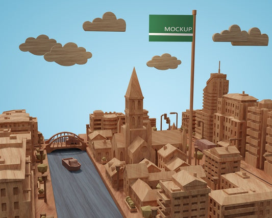 Free Cities World Day Model With Mock-Up Psd