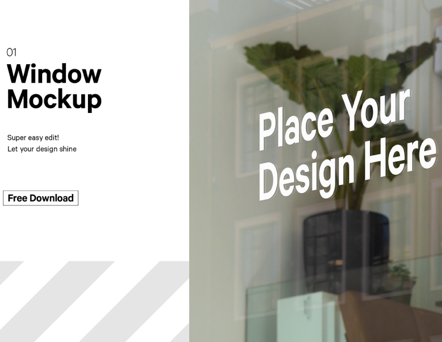 Free City Window Mockup