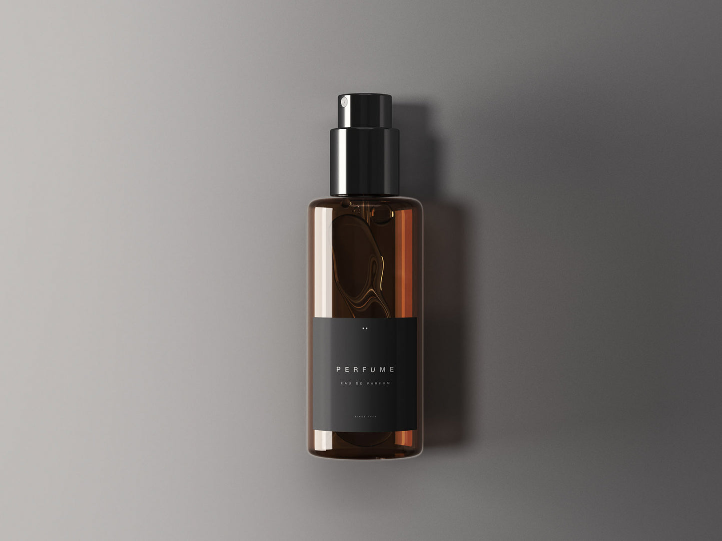 Free Classic Perfume Bottle Mockup