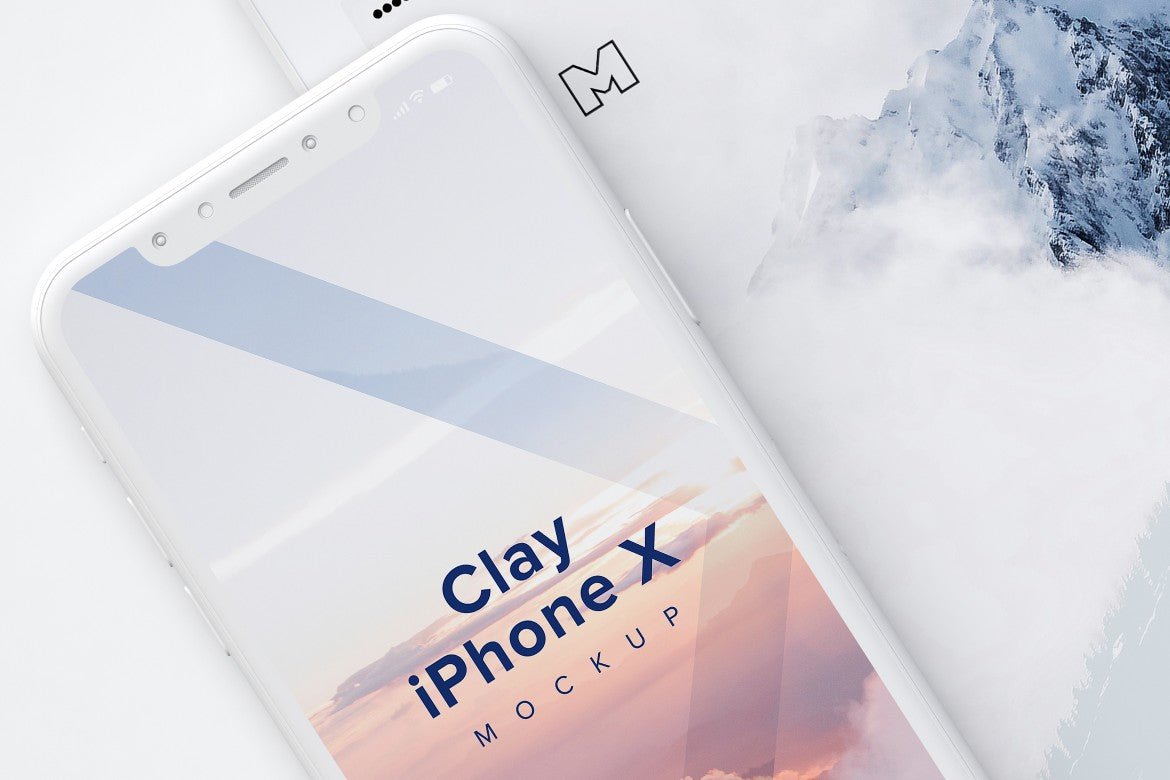 Free Clay and White iPhone X and iPad (Mockup)