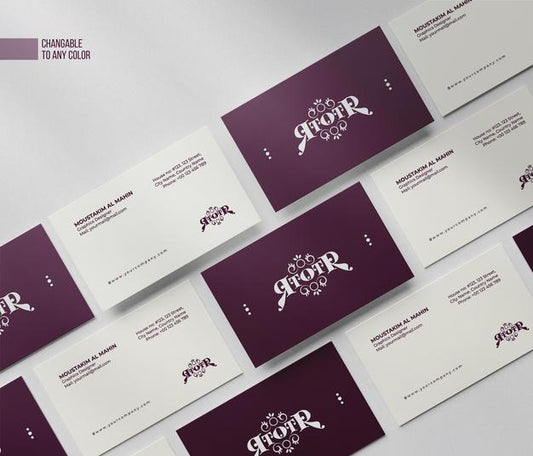 Free Clean Minimal Business Card Mockup With Editable Colors Psd