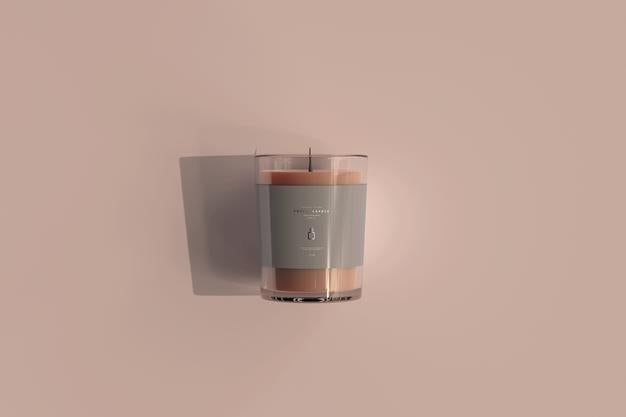 Free Clear Glass Votive Candle Mockup Psd