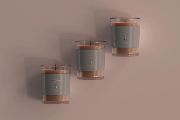 Free Clear Glass Votive Candle Mockup Psd