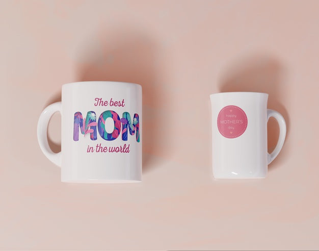 Free Close-Up Mothers Day Mugs Psd