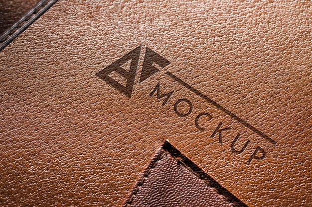 Free Close-Up Of Leather Agenda Edge Psd