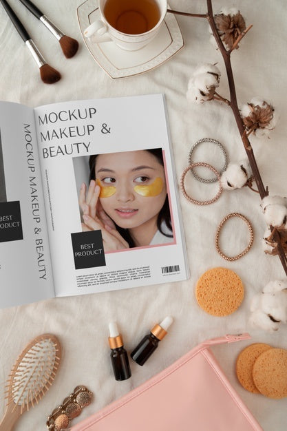 Free Close Up On Magazine In The Bedroom Psd