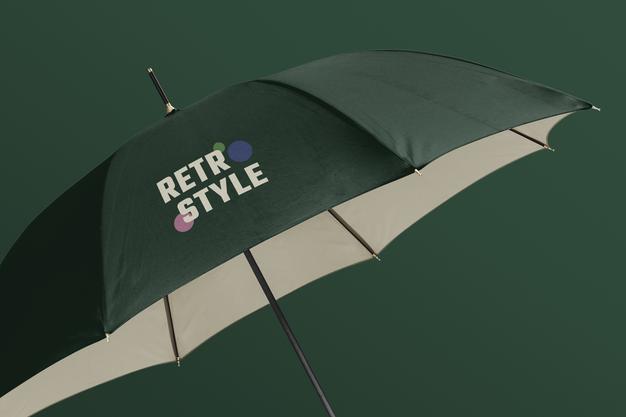 Free Close Up On Opened Umbrella Mockup Psd