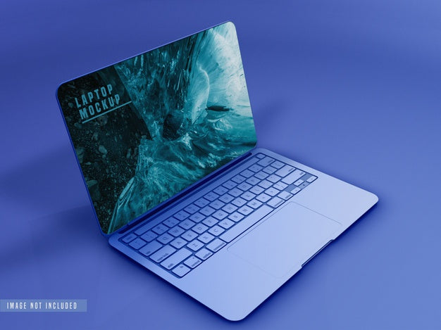 Free Close Up View Of Laptop Mockup Design Psd