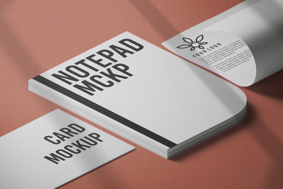 Free Closed White Notepad Mockup PSD