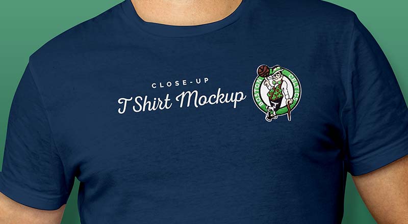 Free Closeup T-Shirt Mockup Psd