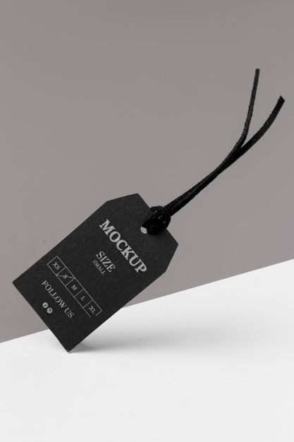 Free Clothing Size Mock-Up Black Abstract Concept Psd