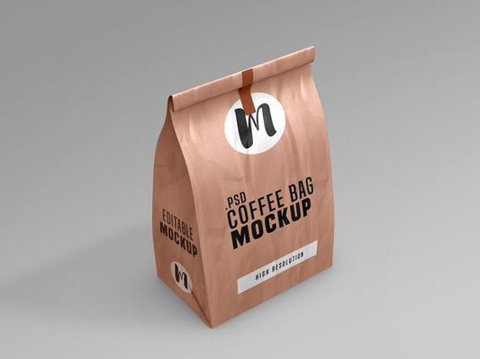 Free Coffee Bag Packet Mockup Psd