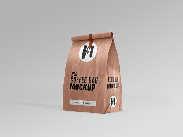 Free Coffee Bag Packet Mockup Psd