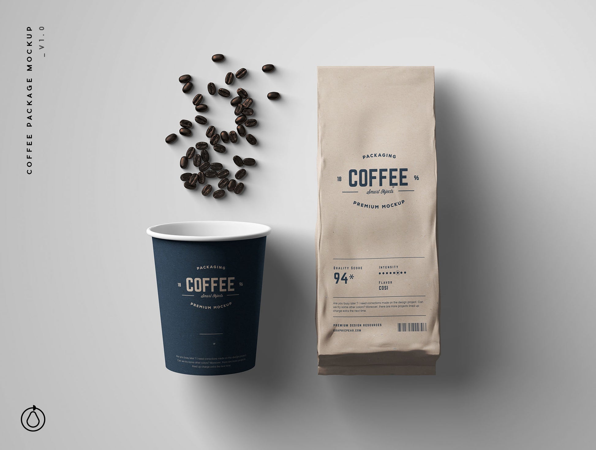 Free Coffee Package Mockup