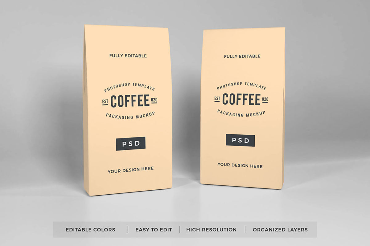 Free Coffee Packaging Mockup