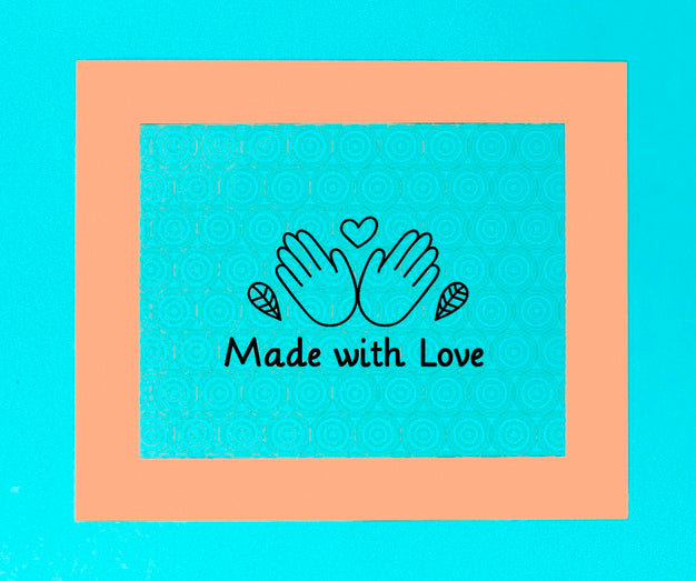 Free Colorful Artistic Frame With Mock-Up Psd