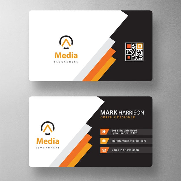 Free Colorful Business Card Mock Up Psd